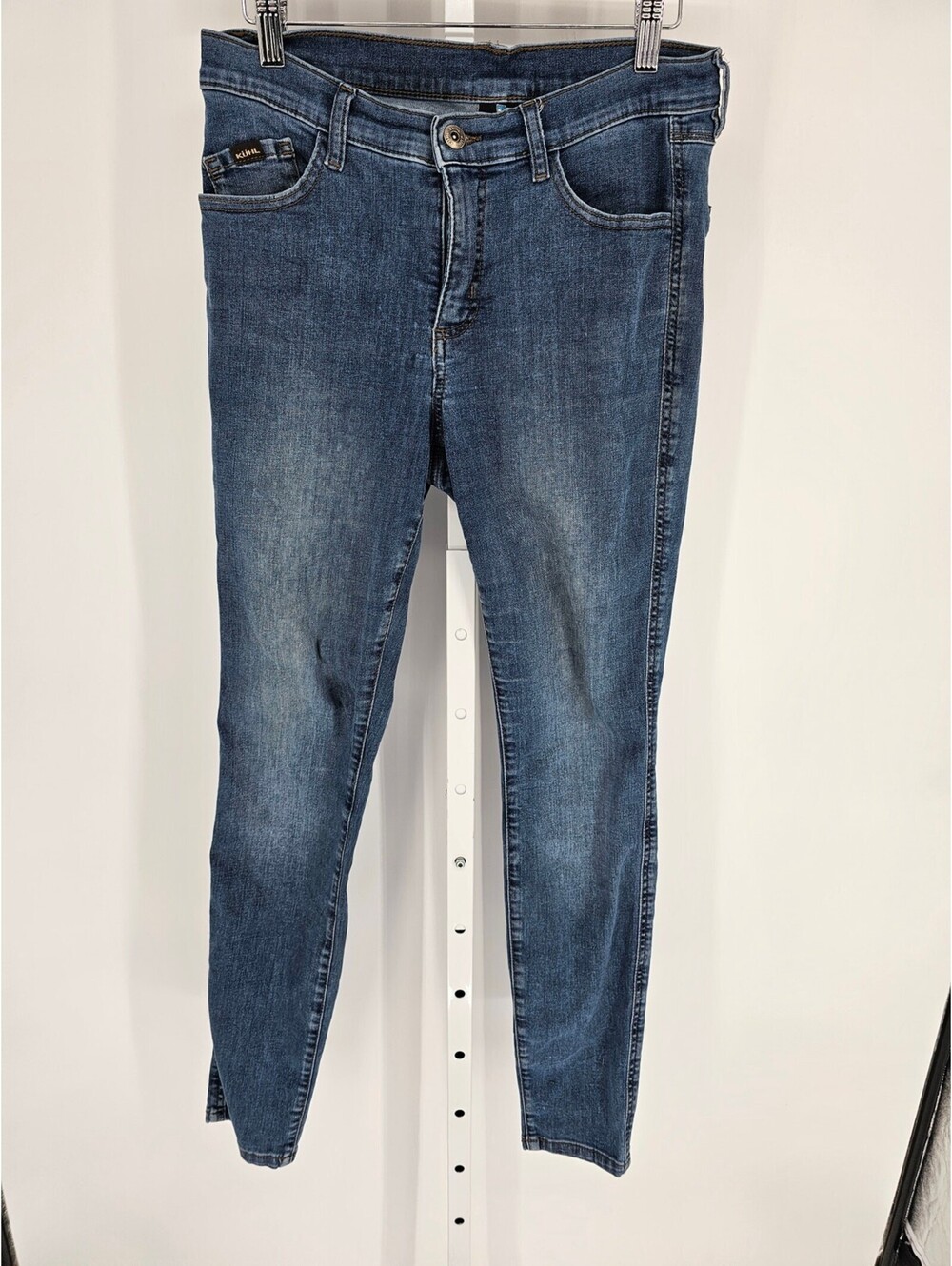 Kuhl Womens Sz 8 Slim Leg High Waist Blue Jeans Medium Wash